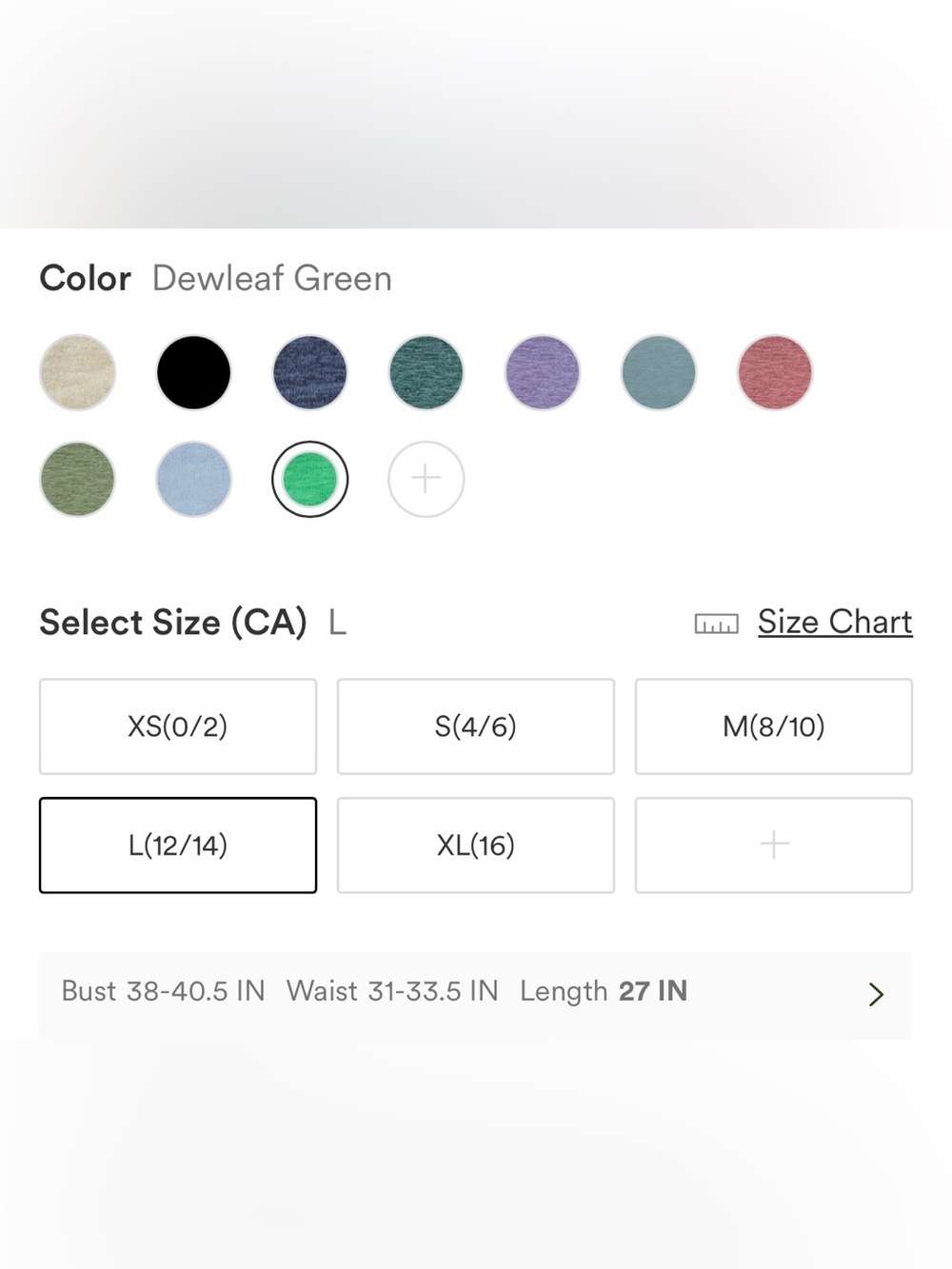 NWT Halara Green V-Neck Henley Tank Top - size L - Picture 8 of 8